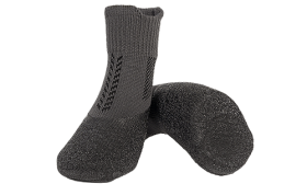 Sport Dog Shoe Socks Set of four sport dog shoe socks in grey with non-slip soles, lightweight for dogs comfort, secure fit buckle.
