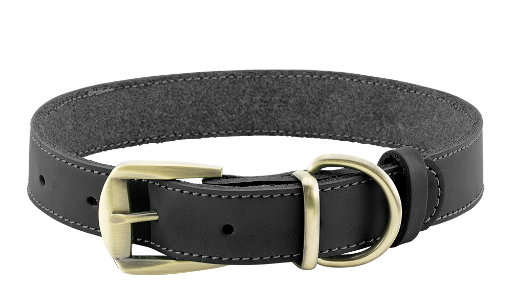 Luxury Genuine Leather Dog Collar Luxury genuine leather dog collar in black, durable and strong, high-end genuine leather material, with buckle.
