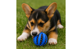 Interactive Dog Treat Dispenser Ball – Rubber Chew Dog Toy for Enrichment Interactive Dog Treat Dispenser Ball – Rubber Chew Dog Toy for Enrichment