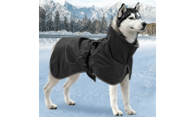 Reflective Waterproof Dog Coat with Warm Fleece Lining