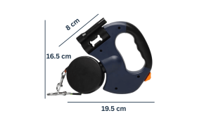 Tangle-Free Retractable Double Dog Leash with LED Light – 10ft Dual Lead for Two Dogs