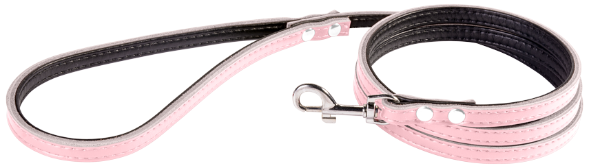 Leather Dog Leash Pink leather dog leash, 1.5 meters, size small, sturdy stitching, durable clasp, padded inside genuine leather.