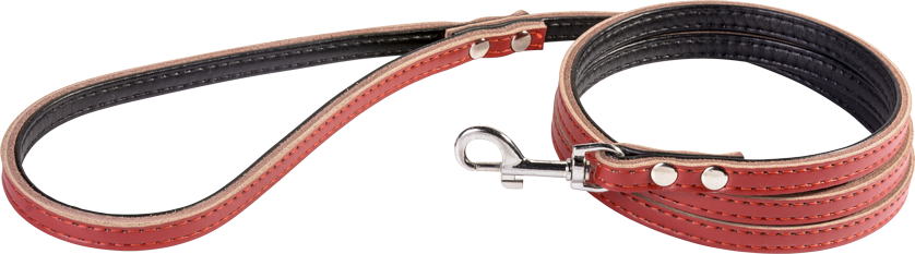 Leather Dog Leash Red leather dog leash, 1.5 meters, size small, sturdy stitching, durable clasp, padded inside genuine leather.